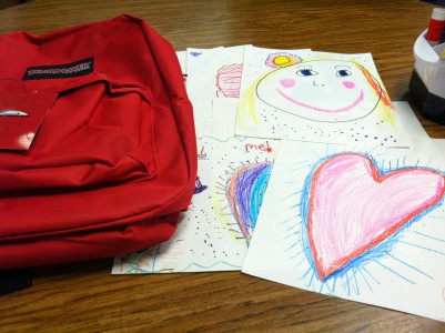 Child's art showcasing a heart